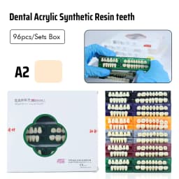 Dental Acrylic Synthetic Resin teeth Anterior Posterior full mouth teeth Teaching Model Permanent Teeth Model 96pcs/Sets Box