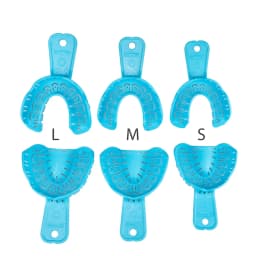 JUMTOP 3 Pairs Dental Implant Tray S/M/L Full Mouth Removable Partial Mold Tray Plastic Teeth Holder Dentistry Materials