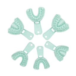 JUMTOP 3 Pairs Dental Implant Tray S/M/L Full Mouth Removable Partial Mold Tray Plastic Teeth Holder Dentistry Materials