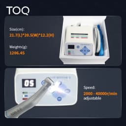 Dental Touch Screen type Electric Motor with Internal Water Spray and LED Connector Portable Micromotor for Fiber Optic 1:1 1:5