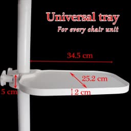 JUMTOP Universal Dental Plastic Scaler Tray Dentistry Chair Unit Accessories Rotatable Plate Post Mounted Shelf Tray