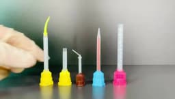 50PCS Dental Disposable Mixing Tips Brown 1:1 Intraoral Tips Mixing Head for Light Weight Silicone Rubber Materials Impression