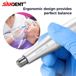 360° Swivel Dental 4:1 Hygiene Prophy Handpiece 2/4 Holes Air Motor Straight Nose Cone/Disposable Prophy Angles