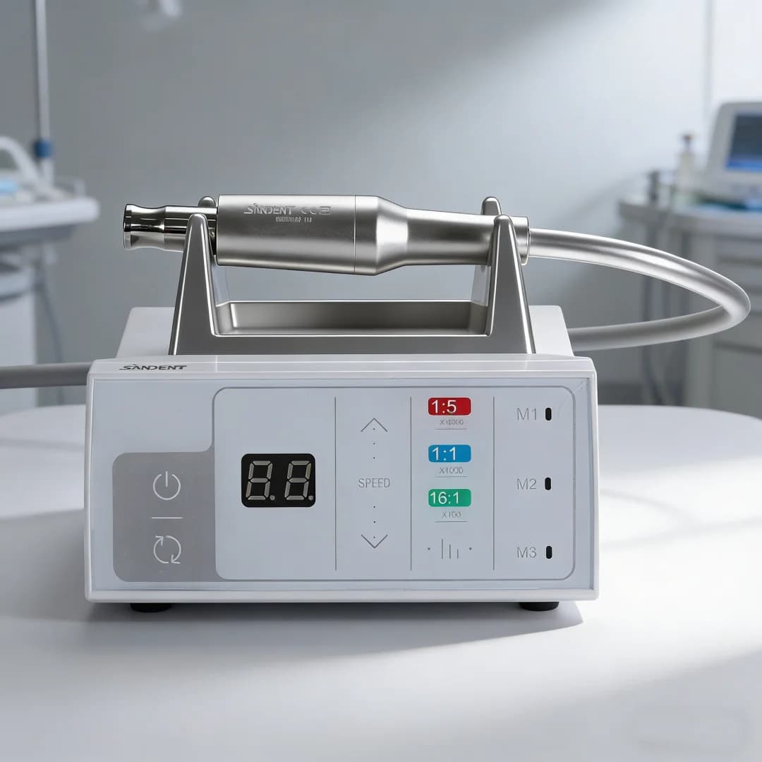 SANDENT Dental Brushless Electric Micro Motor LED 4 Holes Micromotor Fit 1:1 1:5 16:1 Handpiece E-type DTA