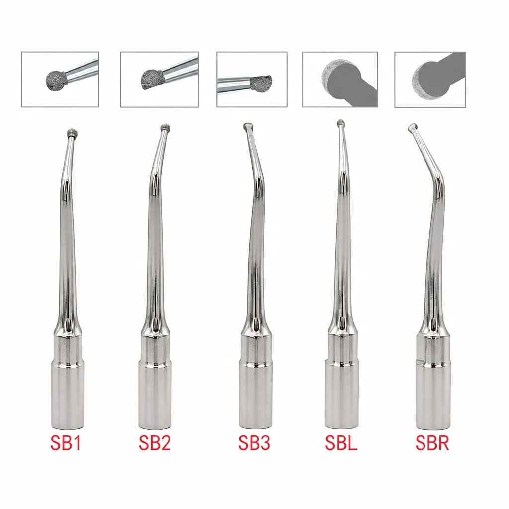 For EMS Dental Scaler Tips SB1 SB2 SB5 SBR SBL G30 G31 G32 G33 Microdont for Woodpecker Ultrasonic Scaling Tips Cavity Preparati