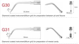 For EMS Dental Scaler Tips SB1 SB2 SB5 SBR SBL G30 G31 G32 G33 Microdont for Woodpecker Ultrasonic Scaling Tips Cavity Preparati