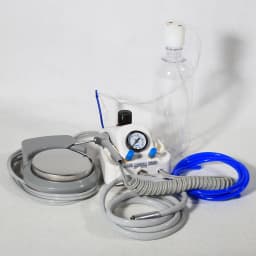 Portable Dental Air Turbine Unit Working with Compressor Triple Spray Syringe Bottle & Pedal 2/4 Holes Dentist Cleaning Tools