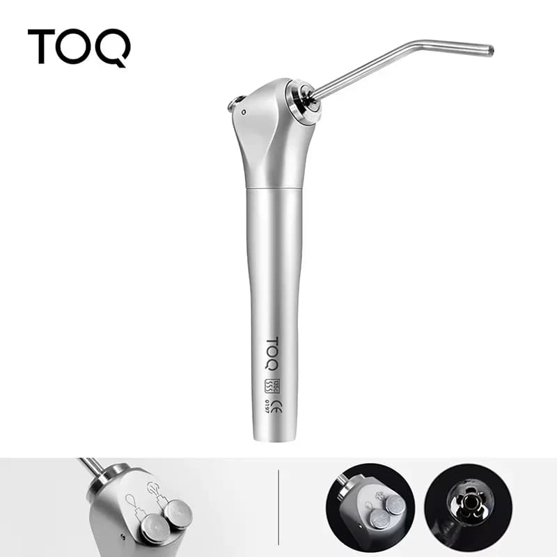 Dental Air Water Spray Triple 3 Way Syringe Handpiece + 2 Nozzles Tips Tubes for Air Triple Syringe Dental Cleaning Equipment