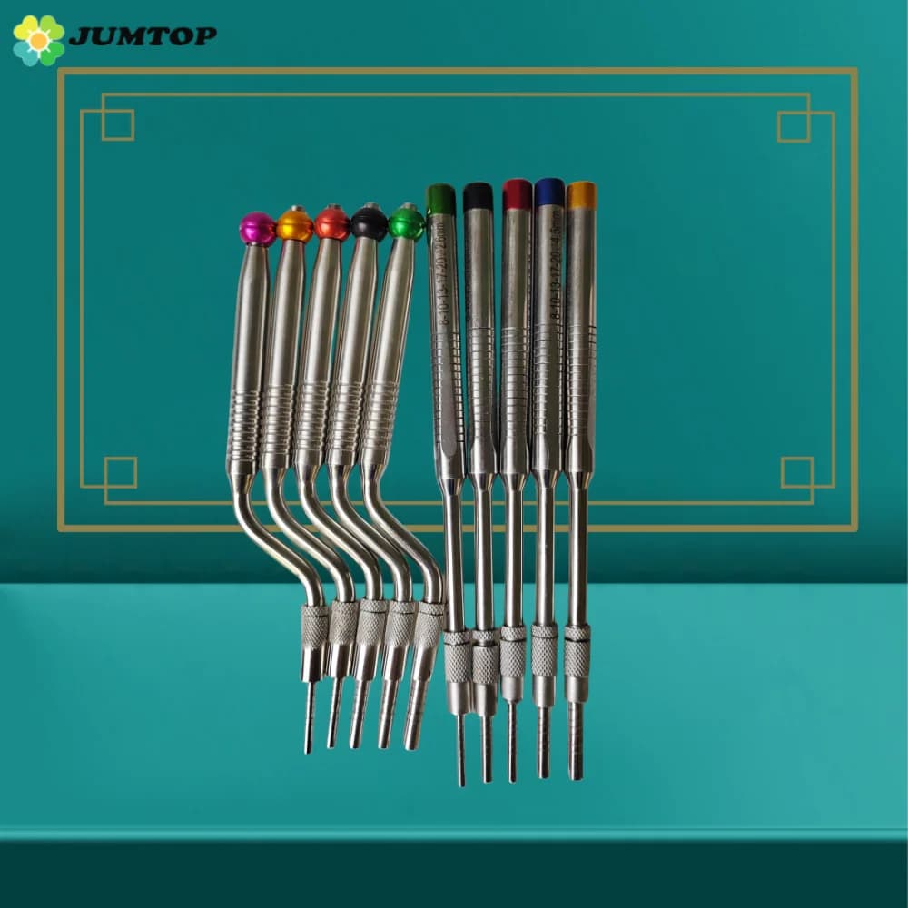 5 Pcs/Set Dental Implant Osteotome Instruments Sinus Lift Curved And Straight Dentist Surgical Tools Dentistry Tooth Clean