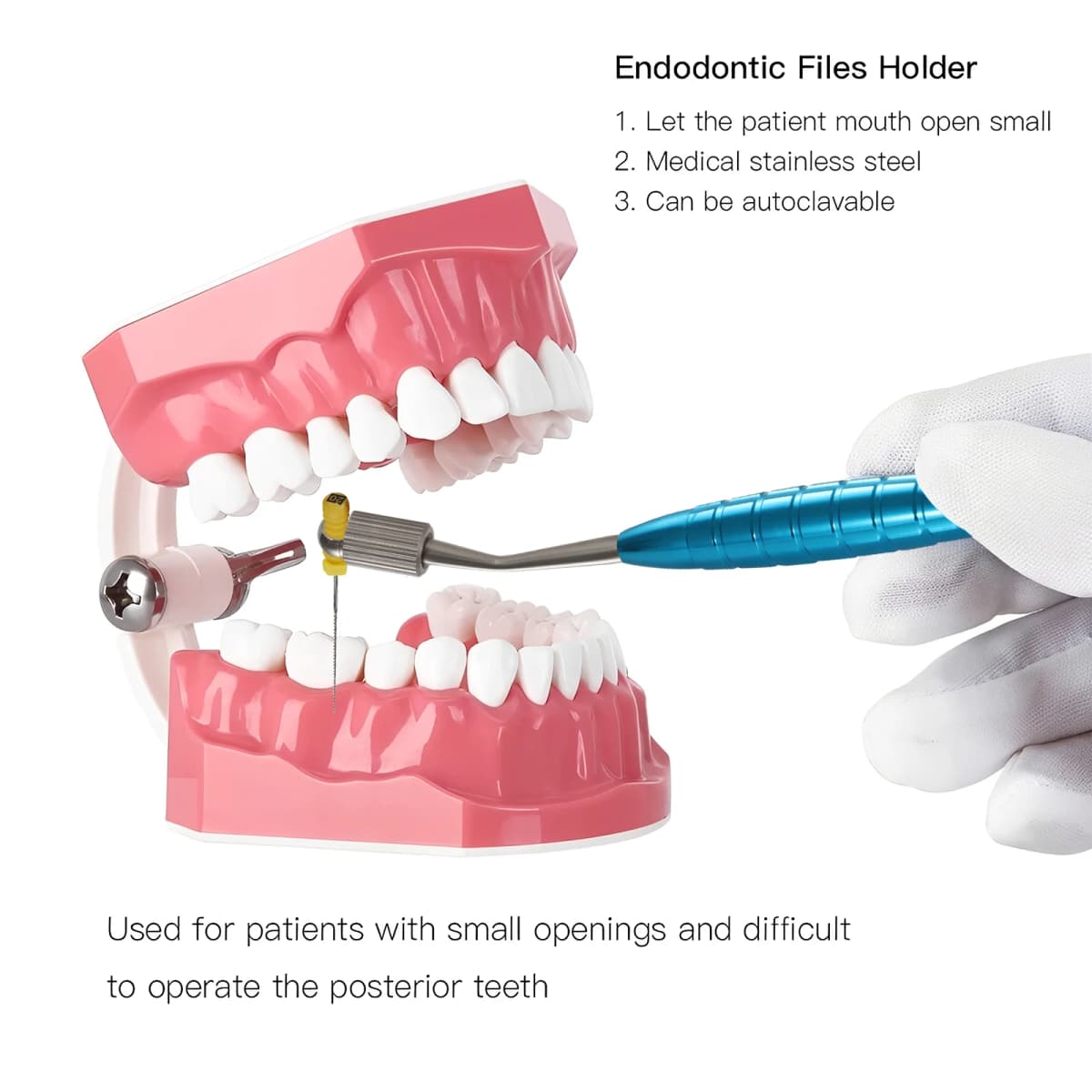 1-20Pcs Dental Endodontic Endo File Holder K-Files Handle Hand UseStainless Steel Root Canal Tool Ergonomic Grip Autoclavable