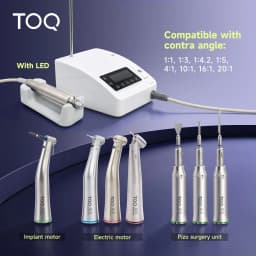 TOQ LED Dental Mini Implant Motor With 8 Programs Portable Professional Surgical Brushless Machine Motor For 20:1/4:1/1:4:2