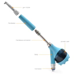 JUMTOP Dental Air Polisher Teeth Polishing Sandblasting Machine Air Abrasion System with Water Spray Turbine Powered Sandblaster