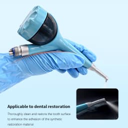 JUMTOP Dental Air Polisher Teeth Polishing Sandblasting Machine Air Abrasion System with Water Spray Turbine Powered Sandblaster
