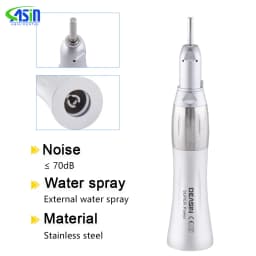 DEASIN Dental Straight Low Speed Handpiece 22,000 RPM Ratio 1:1 for Lab E-type Motors Dentist Tools