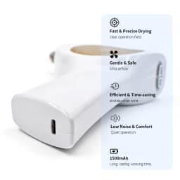 JUMTOP Portable Dental Tooth Dryer, Built-in High Brightness LED Light