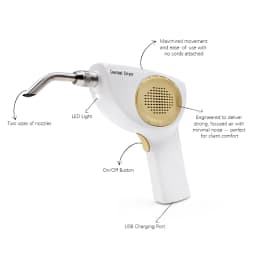 JUMTOP Portable Dental Tooth Dryer, Built-in High Brightness LED Light