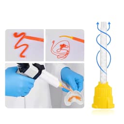 SANDENT Dental Impression Gun Mixing Dispenser Silicon Rubber Delivery Gun/Impression Material VPS Heavy/Light Body,Fast/Regular