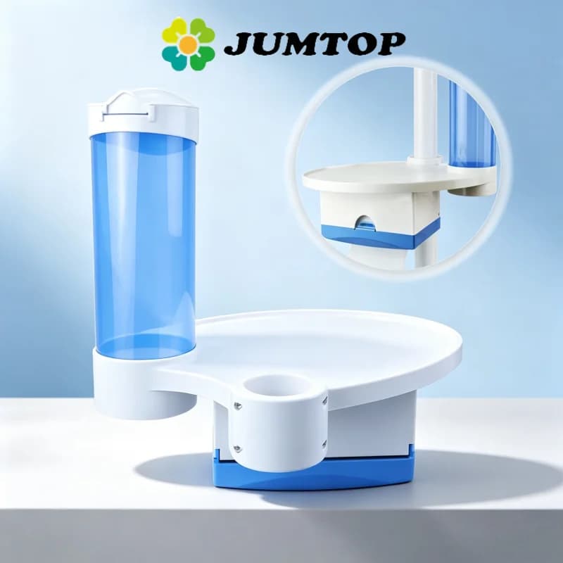 JUMTOP Dental Chair Mounted Tray with Tissue Box Disposable Cup Holder Storage Unit Dental Chair Scaler Tray Placed