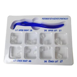 JUMTOP 1 Set Dental Posterior Teeth Aesthetic Printing Mould Kit Light Cure Composite Restoration Filling Tools