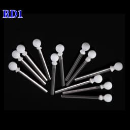 JUMTOP 12Pcs/Bag Dental Flame Cone Round White Stone Polisher FG Burs