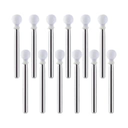 JUMTOP 12Pcs/Bag Dental Flame Cone Round White Stone Polisher FG Burs