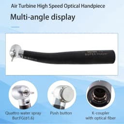 DEASIN K9B Dental Fiber Optic High Speed Handpiece, Torque Head, Air Turbine with Ceramic Bearing, Compatible with KaVo Multifle