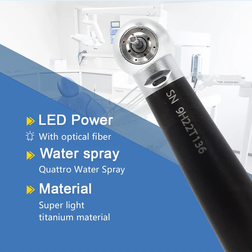 DEASIN K9B Dental Fiber Optic High Speed Handpiece, Torque Head, Air Turbine with Ceramic Bearing, Compatible with KaVo Multifle