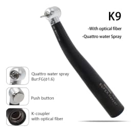 DEASIN K9B Dental Fiber Optic High Speed Handpiece, Torque Head, Air Turbine with Ceramic Bearing, Compatible with KaVo Multifle