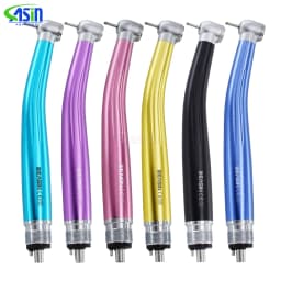 Dental High Speed Handpiece Colorful Push Button Air Turbine Large Torque Dentistry Handpiece for Teeth Cutting 2/4Hole Tool