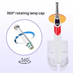 1s/5s Dental Curing Light Lamp for Resin Cure Wireless LED Blue light 1800-2500mw Rechargeable