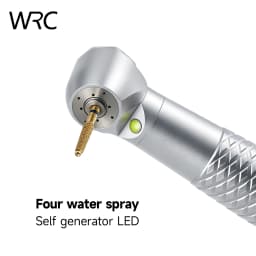 LED High Speed Dental Air Turbine Handpiece Ceramic Bearings 4 Holes Water Spray Cooling Push Button Chuck For Dentist Use