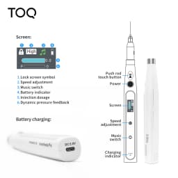 Dental Oral Anesthesia Injector Portable Painless Wireless Local Anesthesia with Operable LCD Display Chargeable & Suction Back