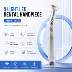 Dental High Speed 5 LED Light Air Turbina Cartridge Rotor Water Spray Handpiece 2/4 Holes Dental Equipment