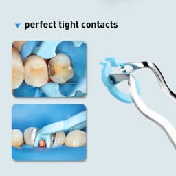 4Pcs/Set Dental Resin Clamping Ring Separator Ring Sectional Contoured Matrices Holder Matrix Autoclavable Fixed Clamp
