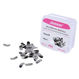 50Pcs Dental Metal Matrices Bands Sectional Contoured Matrix Refill S/M/L Sizes 35μm for Teeth Replacement Dentsit Tools