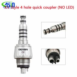 Dental Quick Coupling LED Fiber Optic Coupler 2/4/6 Holes High Speed Handpiece Turbine Adapter Compatible with KAVO W&H N