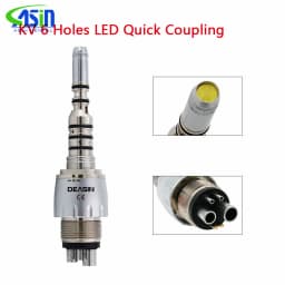 Dental Quick Coupling LED Fiber Optic Coupler 2/4/6 Holes High Speed Handpiece Turbine Adapter Compatible with KAVO W&H N