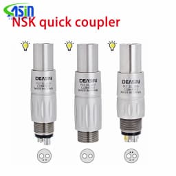 Dental Quick Coupling LED Fiber Optic Coupler 2/4/6 Holes High Speed Handpiece Turbine Adapter Compatible with KAVO W&H N