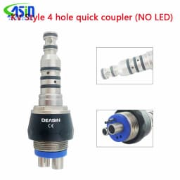 Dental Quick Coupling LED Fiber Optic Coupler 2/4/6 Holes High Speed Handpiece Turbine Adapter Compatible with KAVO W&H N