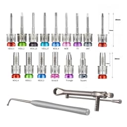 Universal Dental Implant Surgical Manual Kit Torque Wrench Tool with 14 Screw Drivers