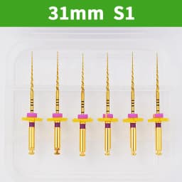 Glin 6 PCS/Pack Dental Flexible Golden Files Heat Activated Endodontic Files Root Canal Treatment Tools For Dentist