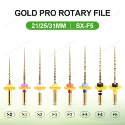 Glin 6 PCS/Pack Dental Flexible Golden Files Heat Activated Endodontic Files Root Canal Treatment Tools For Dentist