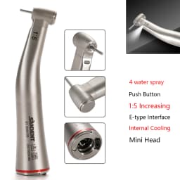Dental LED Handpiece 1:4.2 45 ° Inner/externa sprayl/1:1/1:5 Increasing Contra Angle Surgical Fiber Optic ceramic bearing