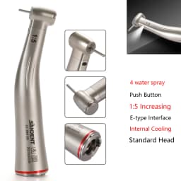 Dental LED Handpiece 1:4.2 45 ° Inner/externa sprayl/1:1/1:5 Increasing Contra Angle Surgical Fiber Optic ceramic bearing