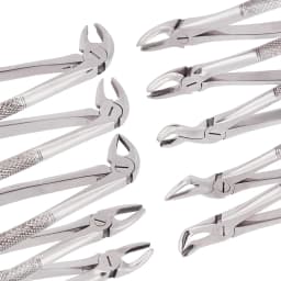 DEAISN 10pcs/set Adult Tooth Extracting Forceps Dental Surgical Extraction Instrument