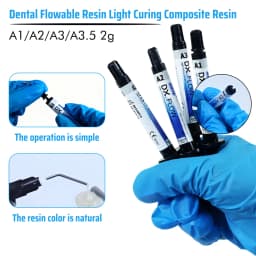 DX Dental Flowable Resin Light Curing Composite Resin A1 A2 A3 A3.5 Etch Gel Kit Teeth Restorations Dental Adhesive