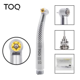 TOQ Dental Low/High Speed Handpiece Kit 2/4 Holes Air Motor External Water Spray Dental Polishing Restoration Tools 5 LED Set