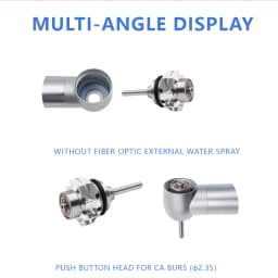 TOQ Dental Low/High Speed Handpiece Kit 2/4 Holes Air Motor External Water Spray Dental Polishing Restoration Tools 5 LED Set