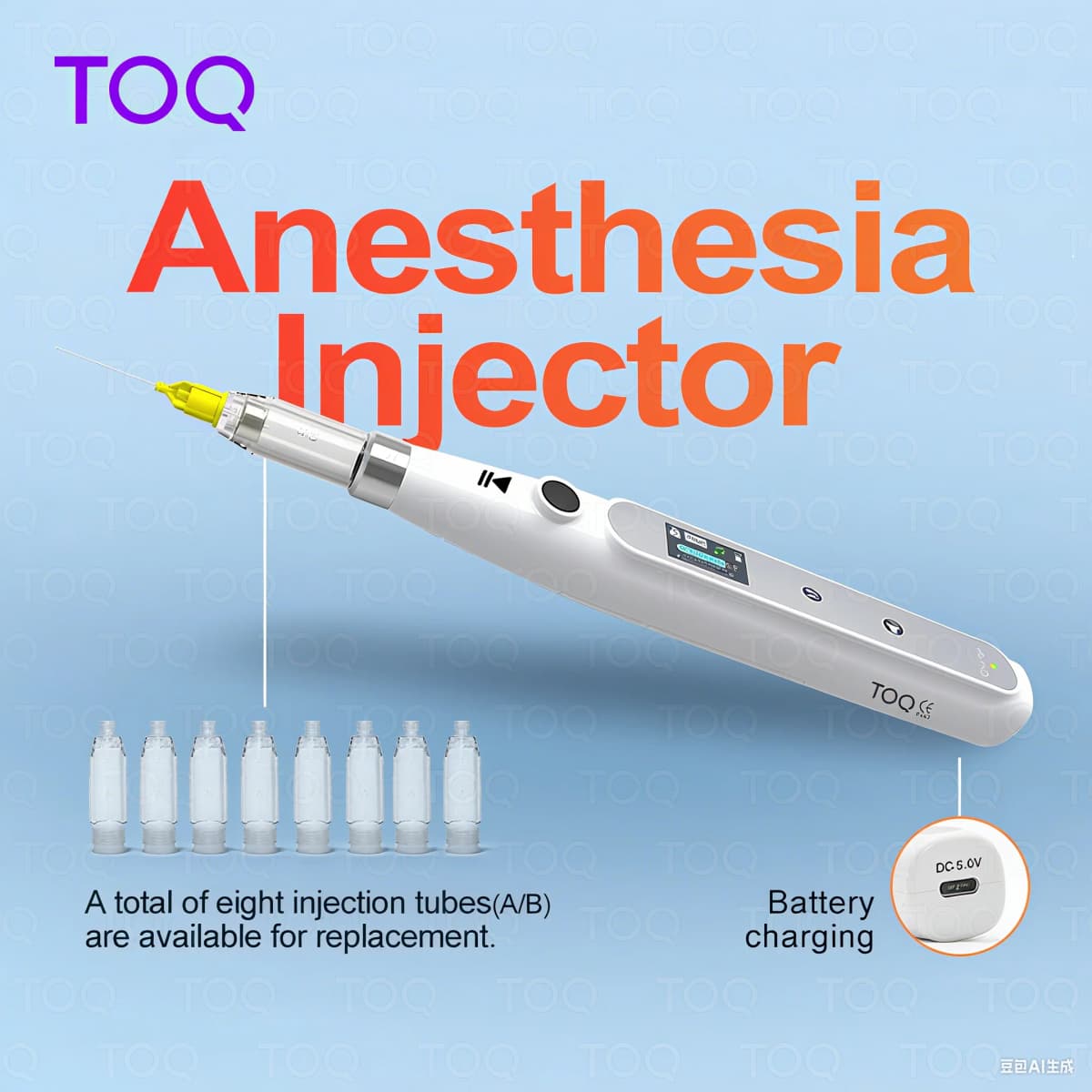 Oral Anesthesia Injector Portable Painless Wireless Dental Local Anesthesia With Operable Lcd Display Chargeable & Suction Back