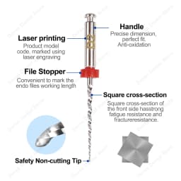 Glin Dental Super D Retreatment Files For Root Canal Treatment Endodontic Files Rotary Files D1-D3 Dentistry Instrument